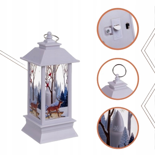 2 X ŚLICZNA LAMPKA LED LAMPION LATARENKA OZDOBA ŚWIĄTECZNA JELONEK PREZENT