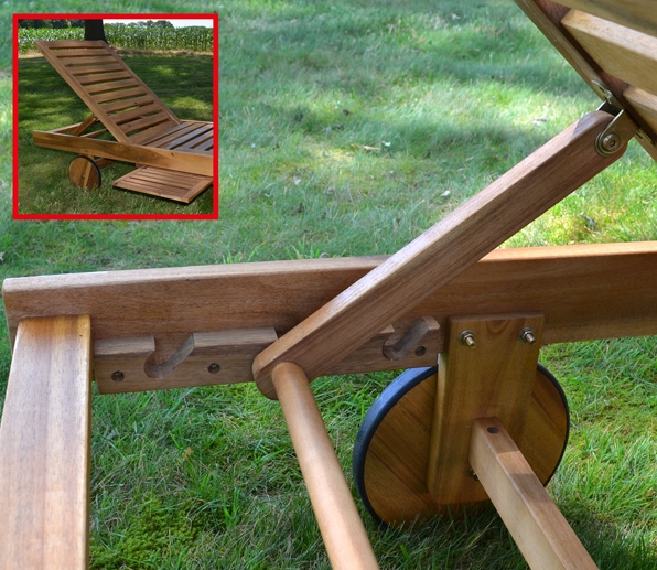 Leżak Leżanka Ogrodowy Drewniany HECHT Resort A Tropikalne Drewno Akacjowe