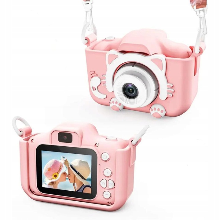 APARAT CYFROWY KAMERA DLA DZIECI RÓŻOWY KOT 40mpx