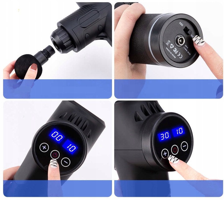 Pistolet wibrujący do masażu MASAŻER ręczny (E066)