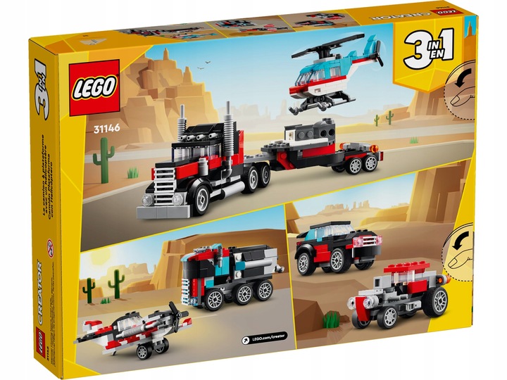 LEGO CREATOR 3W1 31146 CIĘŻARÓWKA Z HELIKOPTEREM
