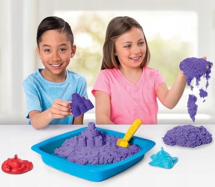 Piasek Kinetyczny 5KG Piaskownica Basen Foremki Zestaw XXL WYBIERZ KOLORY