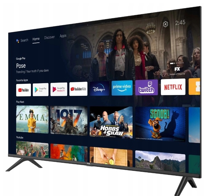 Telewizor LED TCL 40S5400 40" WiFi Smart Full HD Czarny+ Uchwyt Regulowany