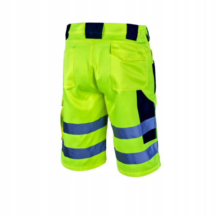 SPODENKI ROBOCZE ODBLASKOWE krótkie męskie spodnie ostrzegawcze szorty r.48