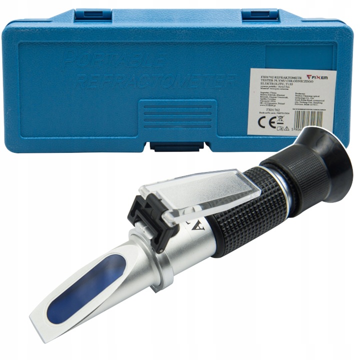 REFRAKTOMETR TESTER MIERNIK PŁYNU CHŁODNICZEGO ELEKTROLITU GLIKOLU AD-BLUE