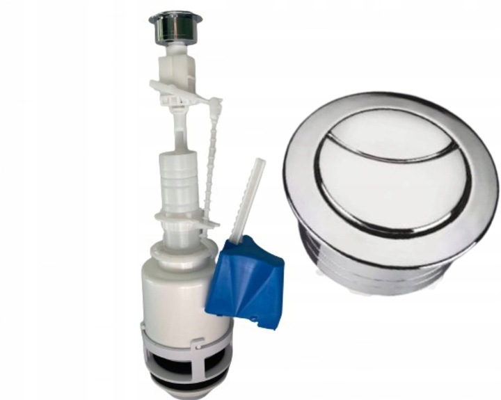 ZAWÓR SPUSTOWY DO SPŁUCZKI WC DWUFUNKCYJNY 3/6 + PRZYCISK - UNIWERSALNY