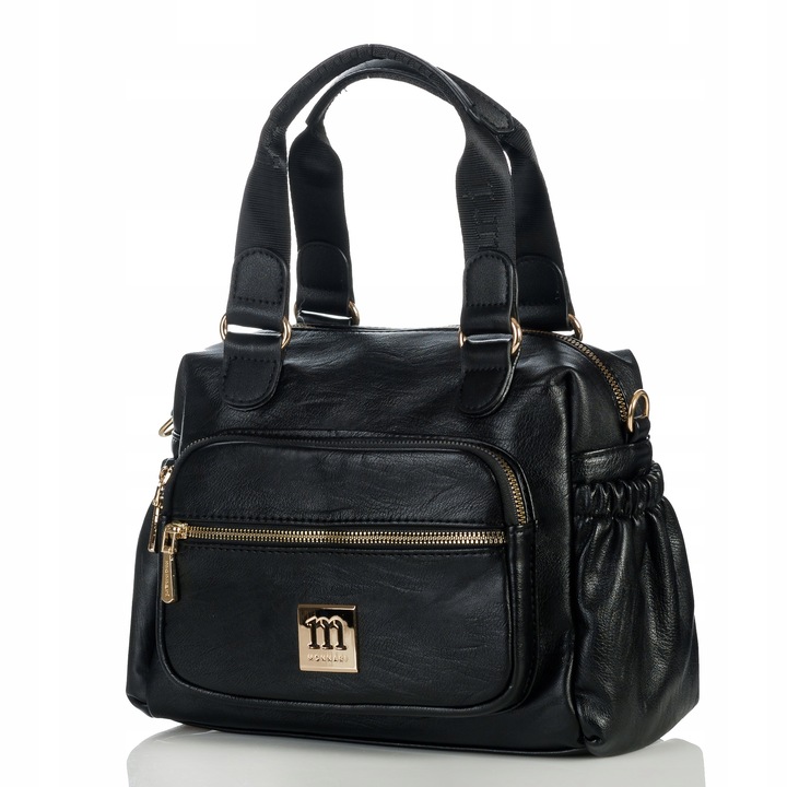 Listonoszka Kuferek PREMIUM Torebka Damska Monnari czarna Pojemna do pracy