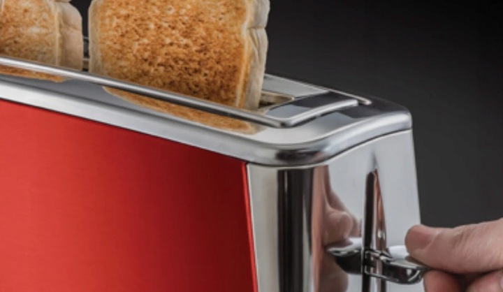Toster Russell Hobbs Luna Long Slot Solar 23250-56 Tacka Podnośnik Czerwony