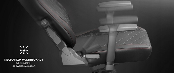 Fotel Gamingowy Biurowy Komputerowy GENESIS Nitro 890 G2 Czarny