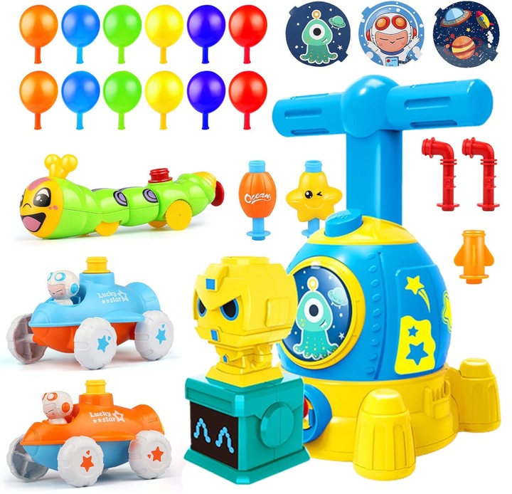 Samochód WYRZUTNIA BALONÓW XXL DUŻY ZESTAW Rakieta AUTKA AERODYNAMICZNE