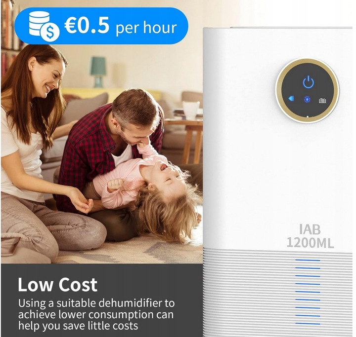 Elektryczny OSUSZACZ powietrza IAB H3-S 720 W 0,5 l/24h USUWA WILGOĆ