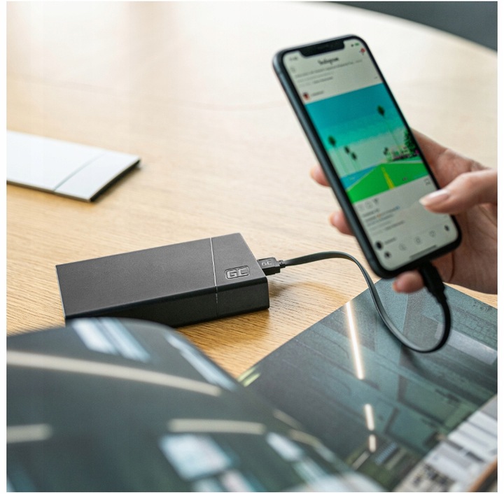 POWER BANK 20000mAh GREEN CELL 18W PD USB-C QC POWER DELIVERY QUICK CHARGE