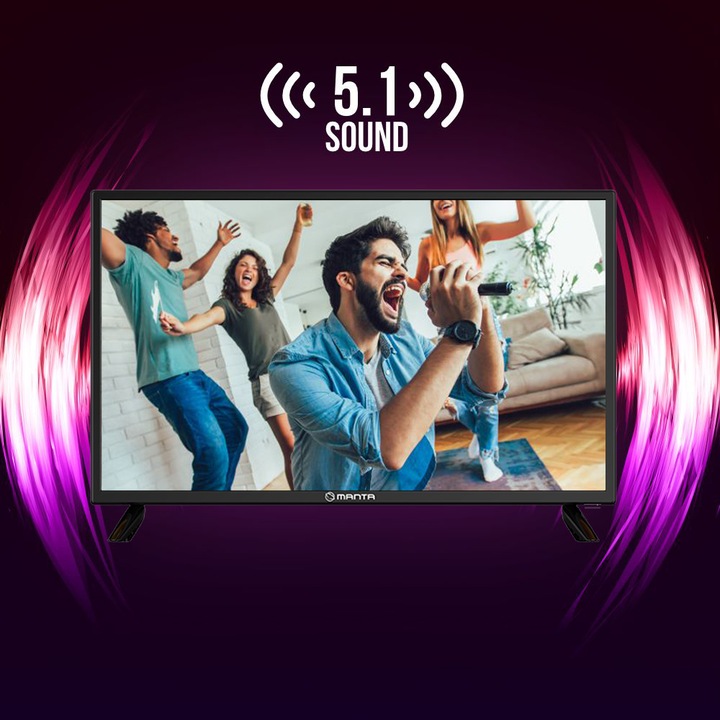 Telewizor 24 cale TV przenośny HD LED tuner dekoder DVBT2 USB +UCHWYT MANTA