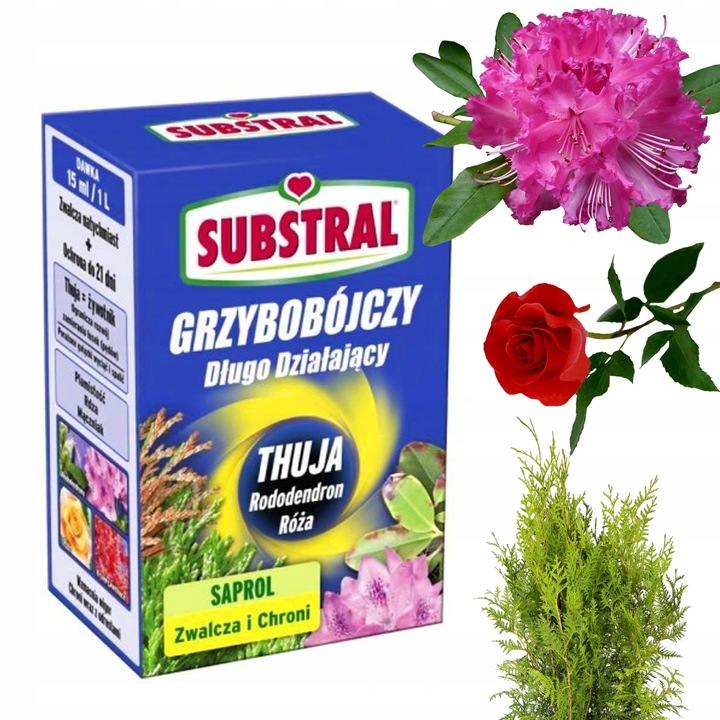 SUBSTRAL SAPROL OCHRONA TUI THUJA RÓŻE RODODENDRON ŚRODEK GRZYBOBÓJCZY 0,1L