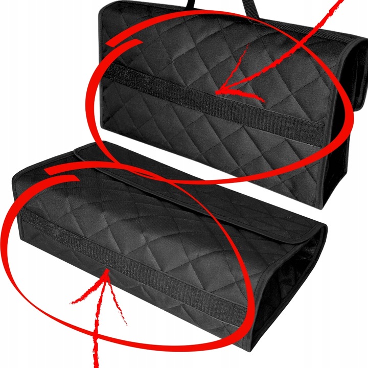 KUFEREK TORBA DO BAGAŻNIKA SAMOCHODU organizer RZEP GRUBY MOCNY ROZMIAR L