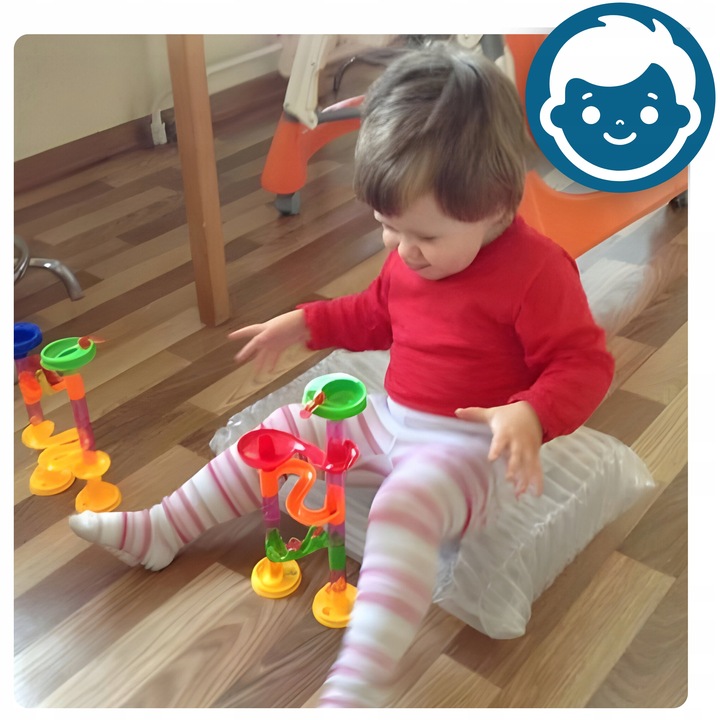 TOR KULKOWY KULODROM KLOCKI KONSTRUKCYJNE ZESTAW 105 EL KULKI 30 KULEK