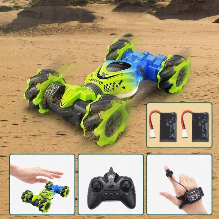 SAMOCHÓD ZDALNIE STEROWANY RĘKĄ GESTAMI 4X4 AUTO RC 2 W 1 GARNITUR