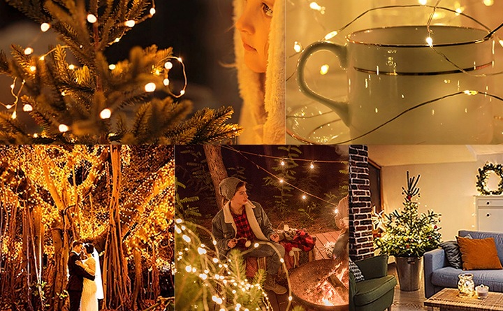 MIKRO LEDY DRUCIKI 20 LED białe ciepłe komplet 10szt z bateriami