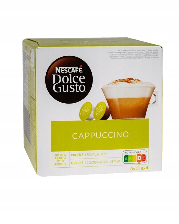 Kawa kapsułki NESCAFE DOLCE GUSTO CAPPUCCINO 16szt + GRATIS videobook