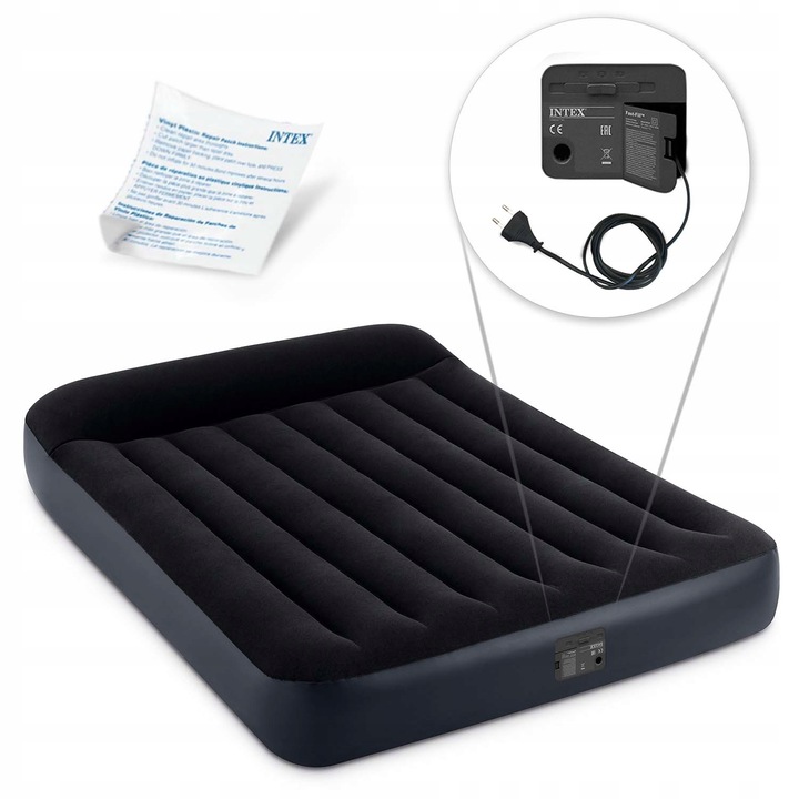 MATERAC DMUCHANY WELUR POMPKA 191x137 INTEX 64148