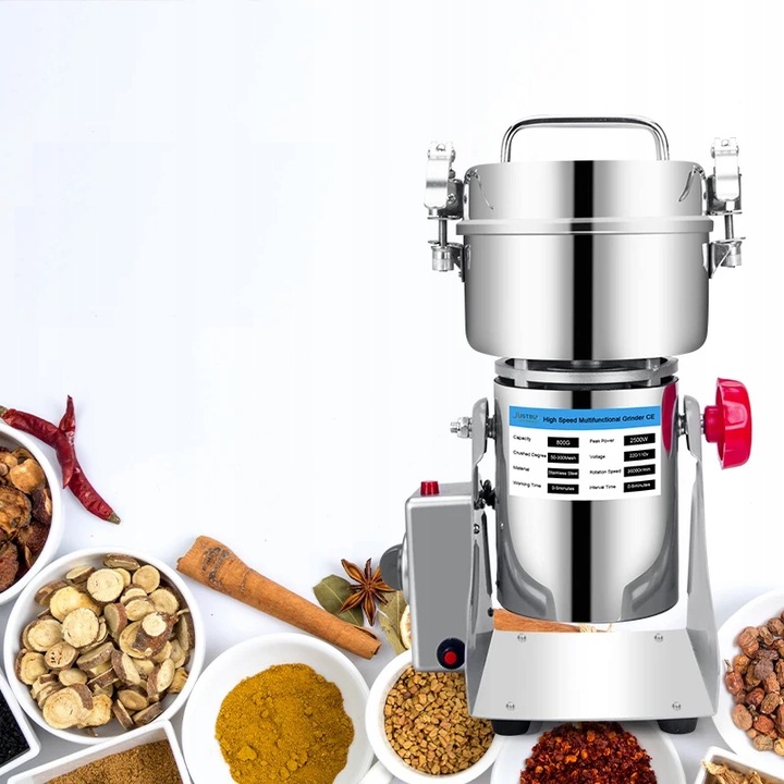 młynek do mielenia ziaren kawy przypraw zboża ziół elektryczny młyn 800g