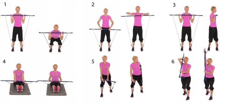 DRĄŻEK DO PILATESU BAR KIJ DO ĆWICZEŃ GUMY OPOROWE EKSPANDERY Z DRĄŻKIEM