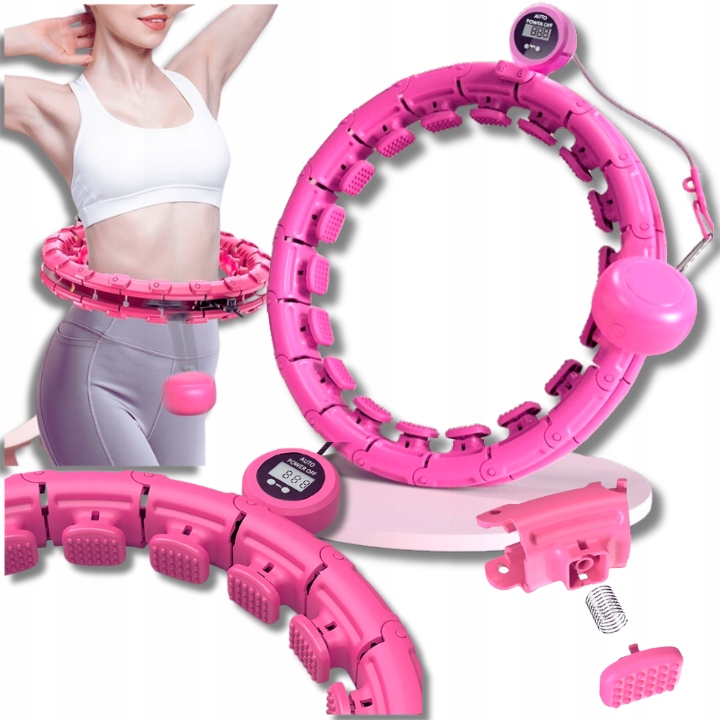 HULA HOP Z LICZNIKIEM OBCIĄŻENIEM I WYPUSTKAMI ODCHUDZAJĄCE SMART HULAHOP