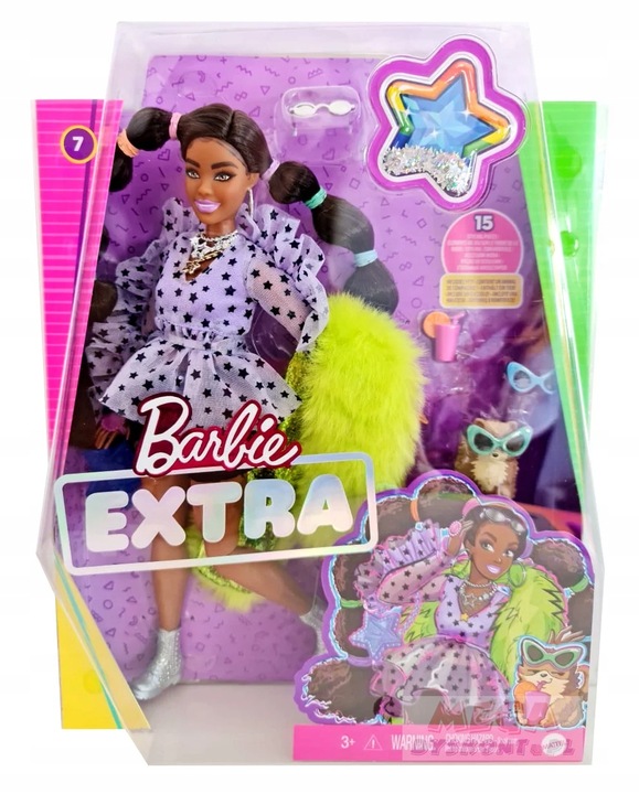 BARBIE EXTRA MODA - LALKA - OPASKA DO WŁOSÓW BOBBLE - GRN27 GXF10