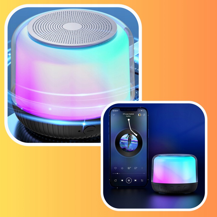 GŁOŚNIK PRZENOŚNY BEZPRZEWODOWY BLUETOOTH 5.1 RGB