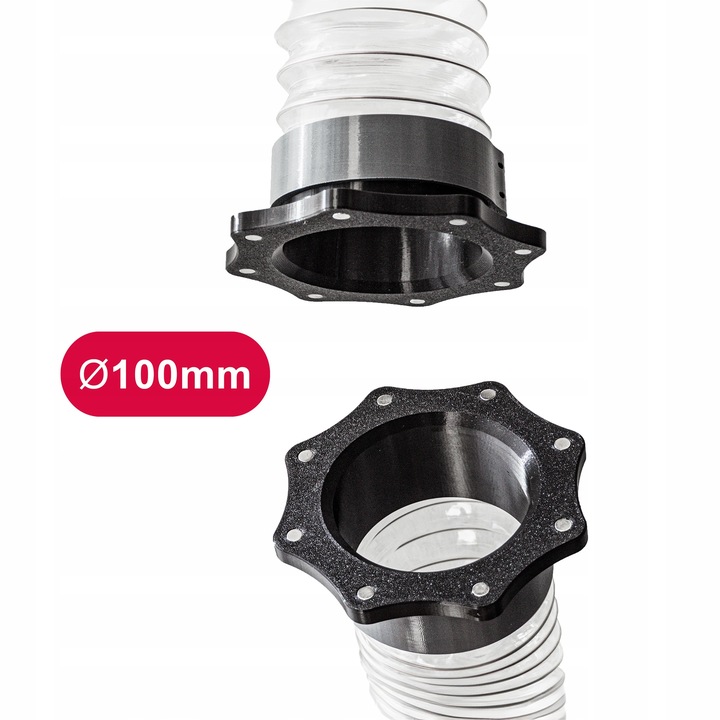 Szybkozłącze Magnetyczne SPIRO | Złącze Adapter Odciągu Trocin CNC | 100 mm