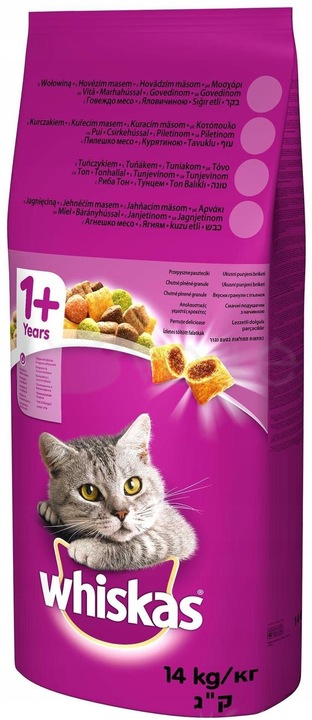WHISKAS sucha karma dla kota z kurczakiem 14 kg