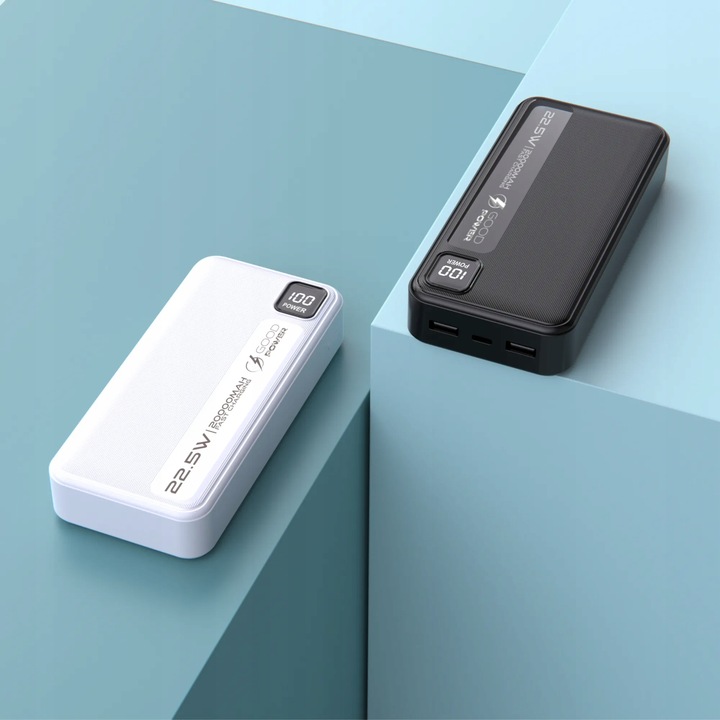 POWERBANK 20000mAh 22,5W DUŻA POJEMNOŚĆ + KABEL USB-C 60W GOODPOWER