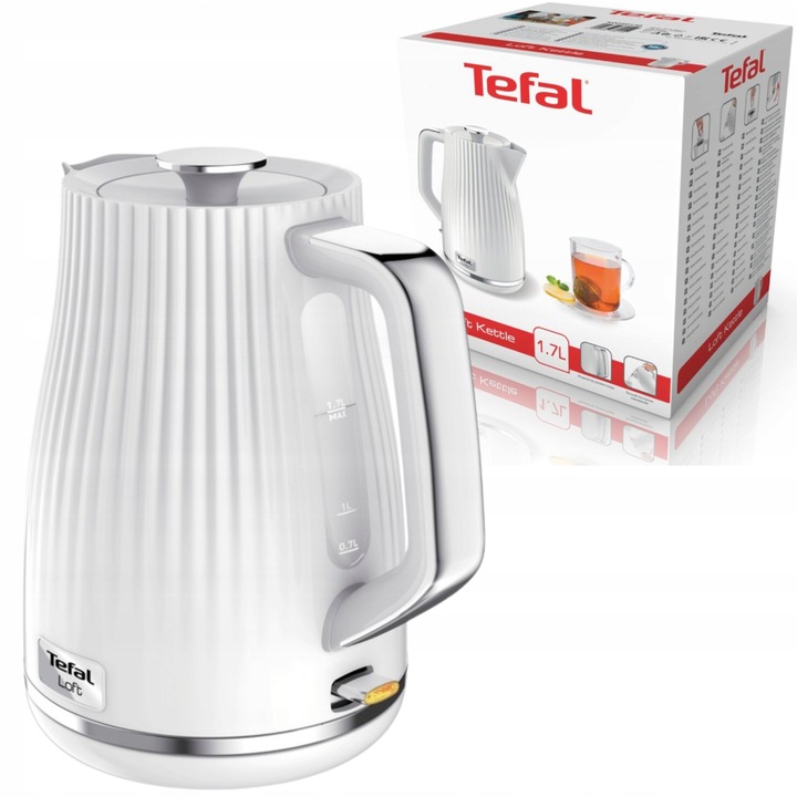 CZAJNIK ELEKTRYCZNY BEZPRZEWODOWY KO250130 LOFT BIAŁY 1,7L 2400W