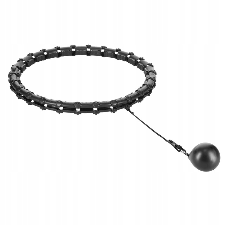 HULA HOP PLUS SIZE BLACK Z WYPUSTKAMI I OBCIĄŻNIKIEM HMS HHW11 DUŻE KOŁO