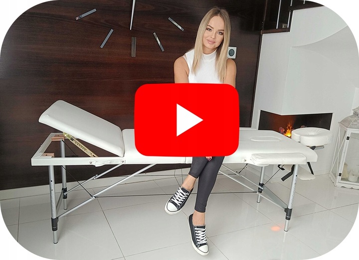 Łóżko Stół Masażu Składany Przenośny Aluminiowy 3 Segmentowy Leżanka