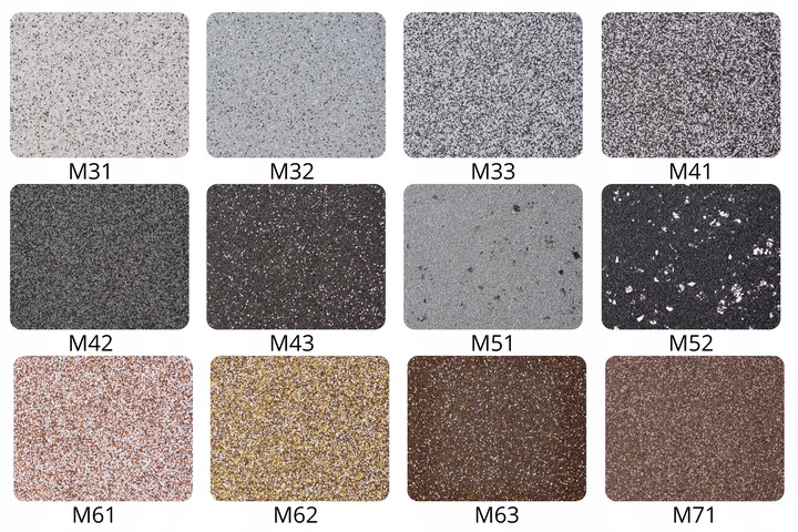 TYNK MOZAIKOWY PRÓBKA PŁYNNA TESTER 1,5Kg Kolory 35 Wzorów