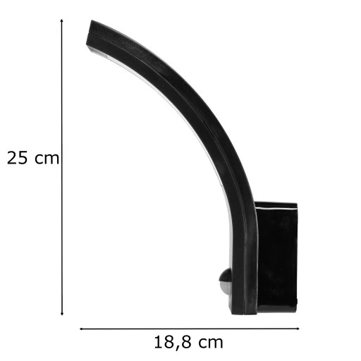 LAMPA ŚCIENNA ZEWNĘTRZNA LED Z CZUJNIKIEM RUCHU ZMIERZCHU ELEWACYJNA 10W