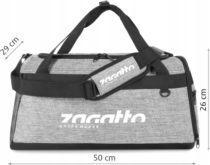 Torba podróżna weekendowa pojemna z paskiem 37L