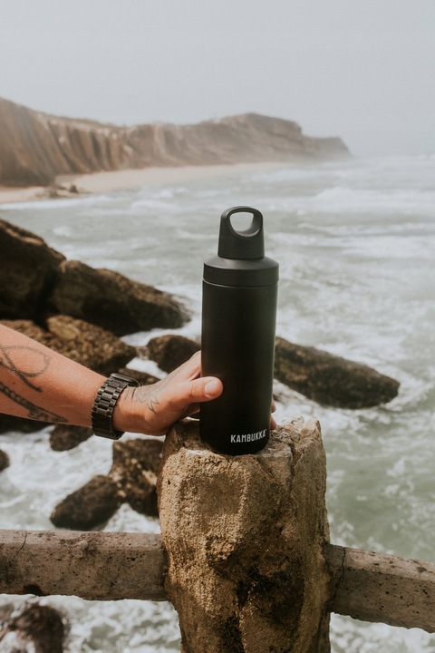 Kambukka kubek termiczny Etna 500ml matte black z dodatkową nakrętką twist