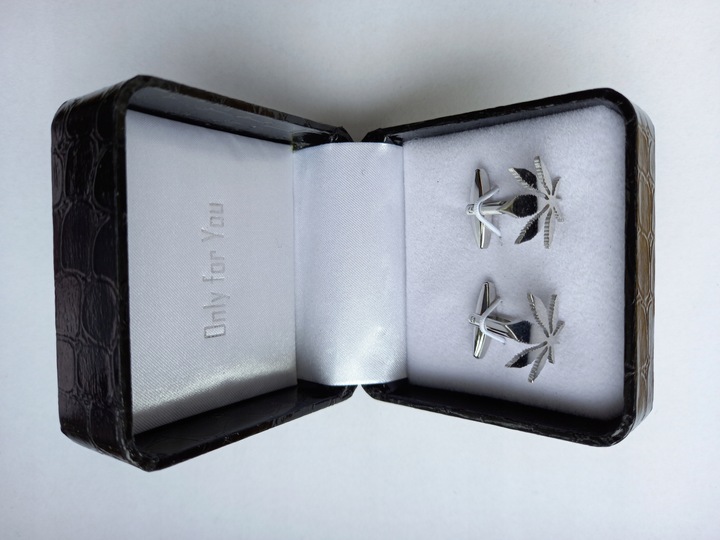 Spinki do mankietów koszul EXC Marihuana