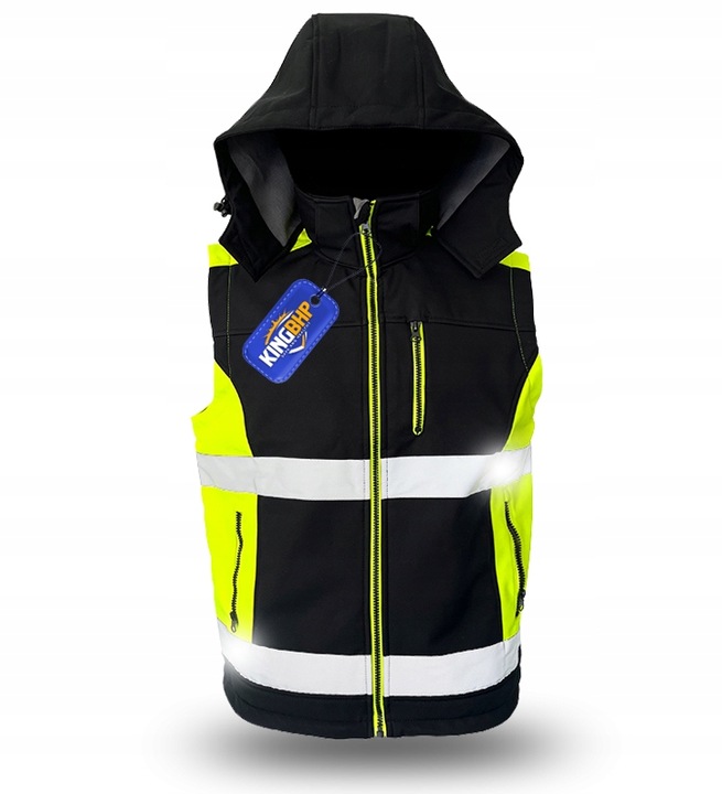 KAMIZELKA ROBOCZA Bezrękawnik KURTKA SOFTSHELL BHP HI-VIS ODBLASKI OC