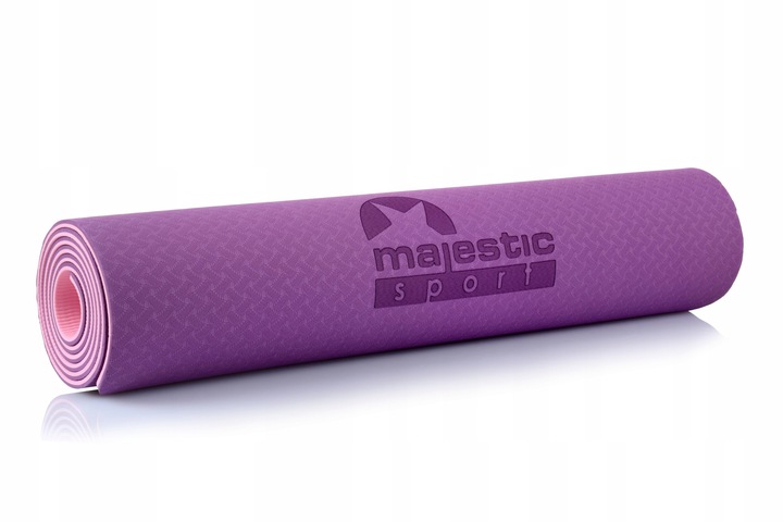 Mata do ćwiczeń Majestic Sport 183 cm x 61 cm róże i fiolety Sport