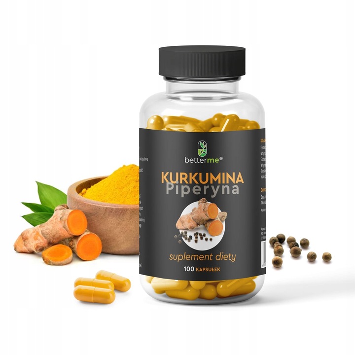 Kurkumina 95% i piperyna curcumin kurkuma 100 kaps