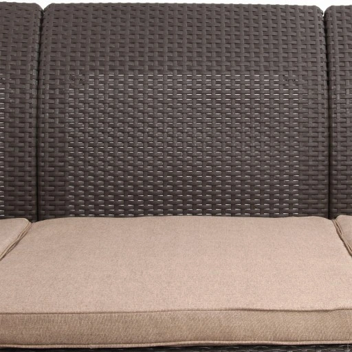 MEBLE OGRODOWE CORFU SET ZESTAW TECHNORATTAN. BRĄZ