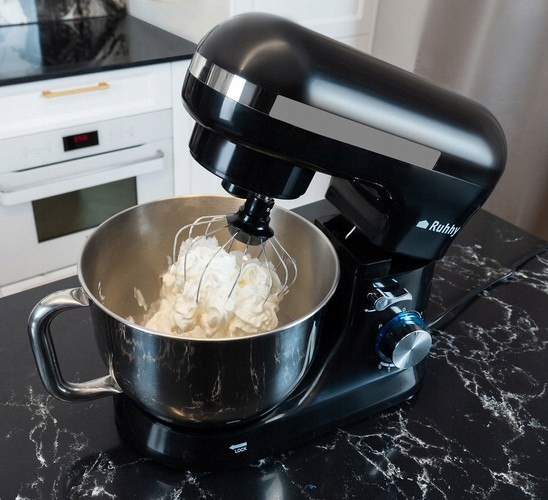 ROBOT KUCHENNY MIKSER PLANETARNY MISA 4,5L MOCNY 1700W CZARNY 3 MIESZADŁA