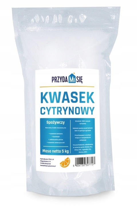 KWAS KWASEK CYTRYNOWY SPOŻYWCZY E330 5kg CZYSTY