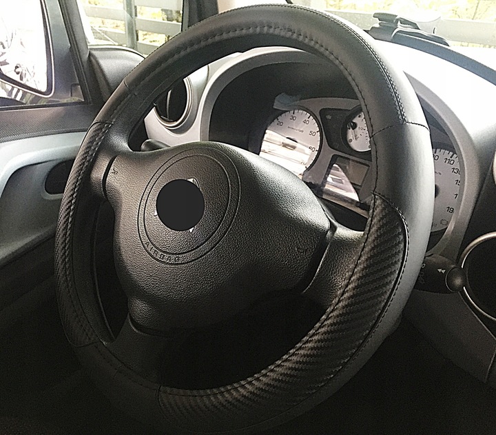 VW Golf 4 5 6 7 Jetta Passat B5 B6 B7 Polo UP! na kierownice skóra karbon