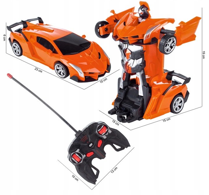 AUTO ROBOT TRANSFORMUJĄCY SAMOCHÓD NA PILOTA ZDALNIE STEROWANY DLA CHŁOPCA