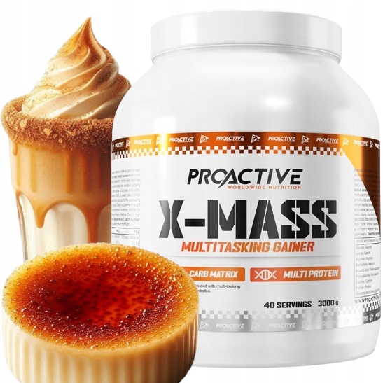 GAINER w proszku białko węglowodany ProActive X-MASS CREME BRULE 3000g
