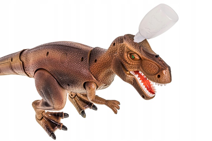 Wielki Dinozaur T-Rex Zdalnie sterowany chodzi ryczy świeci zieje dymem LED